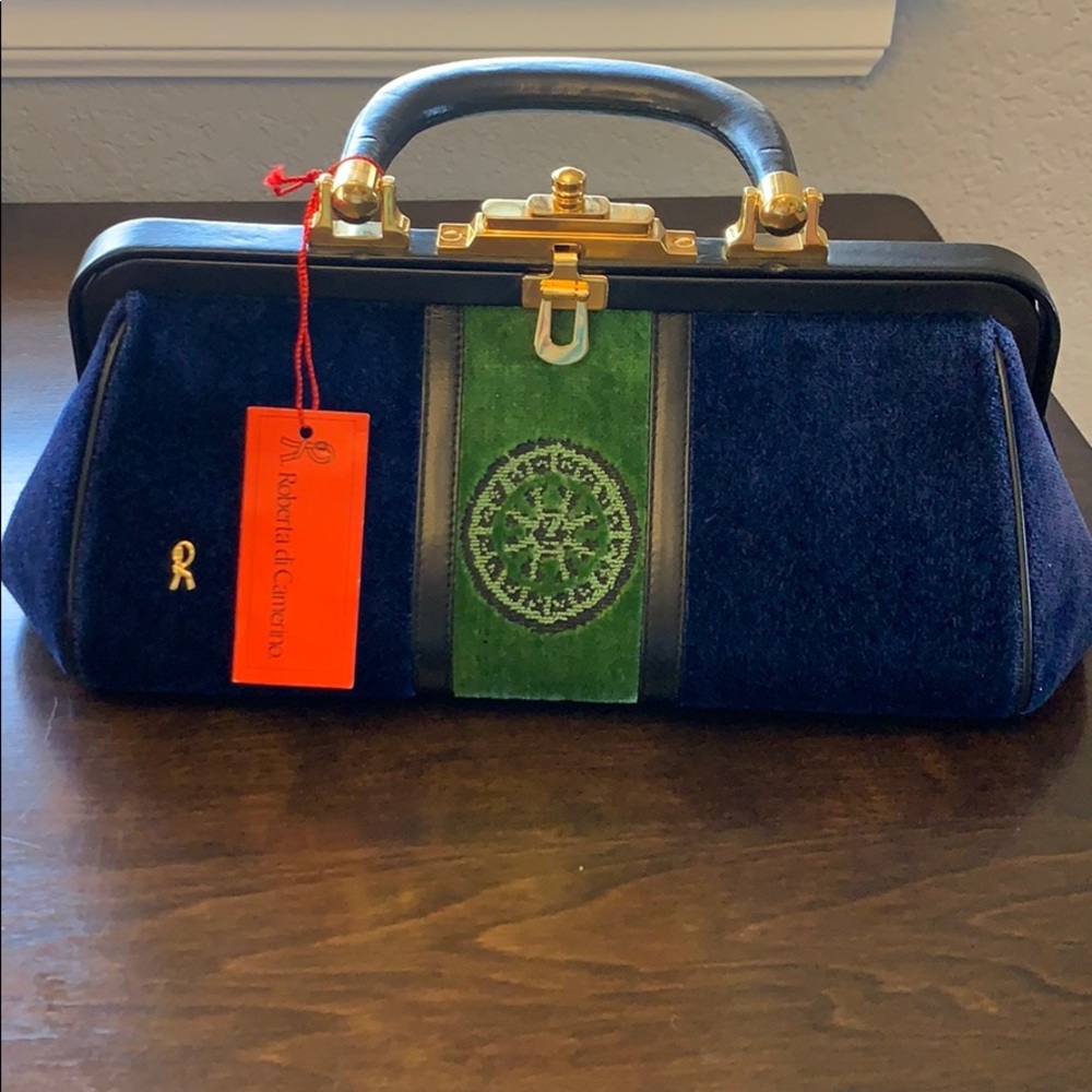 Roberta di Camerino velvet purse